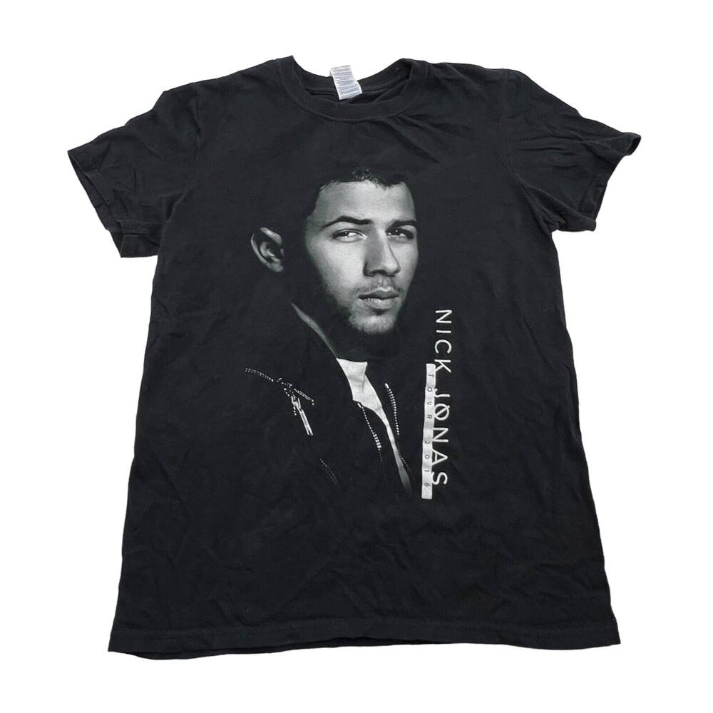 Nick Jonas Tour 2016 Women's Black Sleeveless Cut Off T-Shirt Small Concert